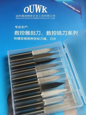 【OUWK硬质合金木工数控雕刻刀单面刀Φ6X60】价格,厂家,图片,其他切削刀具,温岭市鑫迪硬质合金工具-